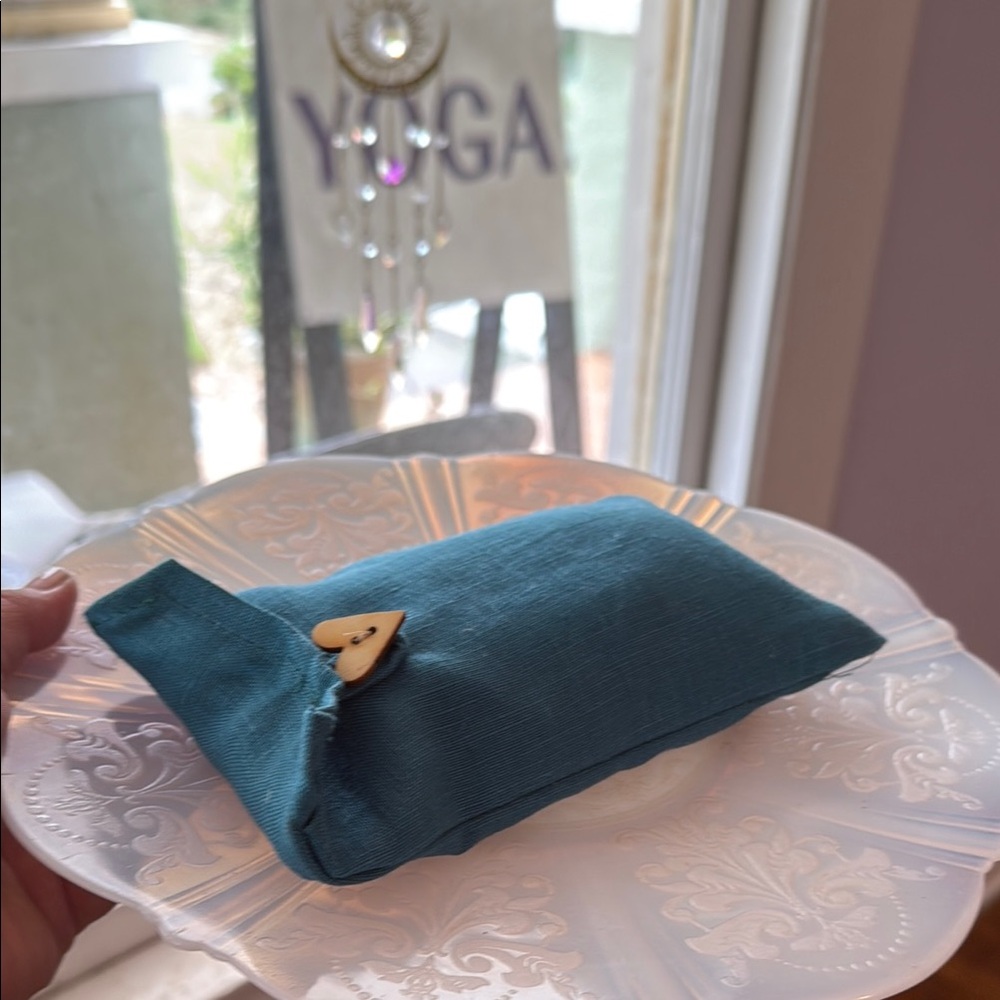 Organic Linen Eye Pillow/Teal Color